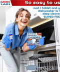 All In One Washing Machine And Dishwasher Cleaning Tablets Bundle, 48 Count For A 12 Month Supply, Deep Clean And Deodorize, Break Down Buildup, Soap Scum, And Mineral Deposits In Hard Water For Cleaner Dishes And Fresh Machines on dishwasher cleaner box