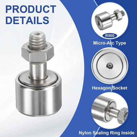 Cam Follower Track Runner Bearing Set Three Pack CF6 KR16 X Needle Roller Stud Track Bearing 16 Mm Roller Diameter M6 By 1 Mm Thread, metal bearing