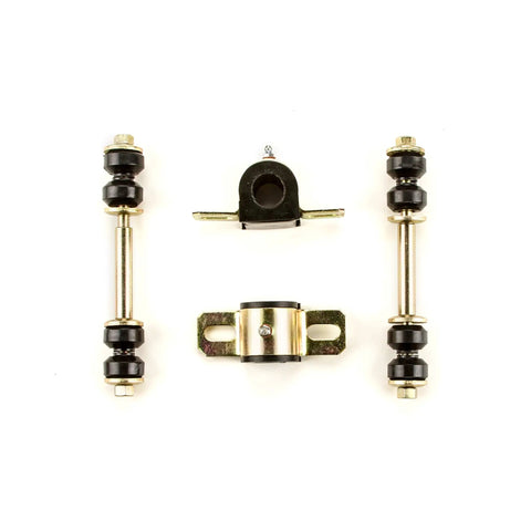 Totally Fresh Front End Suspension Rebuild Kit For 1969 1970 Pontiac Grand Prix with black polyurethane bushings and hardware.