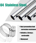 25Pcs 8-12mm 304 stainless steel worm-gear hose clamps for automotive and plumbing
