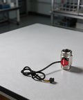 Water Flow Sensor Switch Hall Effect DN25 Stainless Steel Body For Industrial Water Systems And Heaters Precise 2 To 50 L Per Minute Measurement With 595 Pulses Per Liter Built Tough Wear Resistant Shaft, side view with wire lead