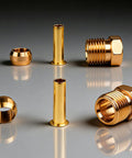 Pro Grade Three Piece Brass Oil Pipe Fitting Set For Machine Tools With Double Tapered Ferrule Bushings Quick Connect Lubrication Kit