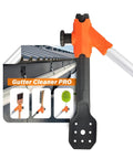 Gutter Cleaner Pro Clean Gutters From The Ground No Ladder Needed Water Or Vacuum, shown with multiple cleaning attachments.