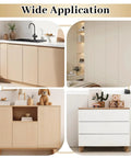 Multiple furniture setups using 2 Pack Push To Open Magnetic Door Latch Kit Heavy Duty Hidden Touch Latch And Catch For Cabinets Drawers Wardrobes Doors No Hassle Handleless Design Black Finish