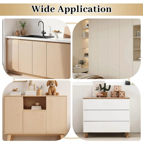 Multiple furniture setups using 2 Pack Push To Open Magnetic Door Latch Kit Heavy Duty Hidden Touch Latch And Catch For Cabinets Drawers Wardrobes Doors No Hassle Handleless Design Black Finish