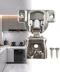 Soft Close Cabinet Hinges With Built In Damper 6-Way Adjustable Concealed Hinge For Overlay Kitchen Cabinets, Stainless Steel