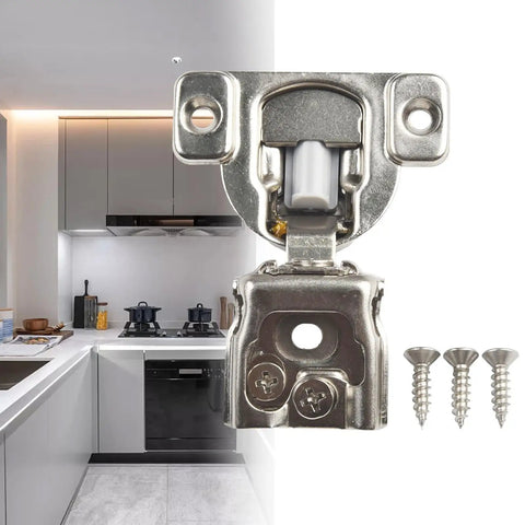 Soft Close Cabinet Hinges With Built In Damper 6-Way Adjustable Concealed Hinge For Overlay Kitchen Cabinets, Stainless Steel