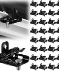 Bulk 50 Piece Workhorse Heavy Duty Hammer On Flange Clips With Threaded Stud For One Eighth To One Quarter Inch Flange Beam Clamp With Hole Cable Clip In Spring Steel Black E Coat Finish, black flange beam clip