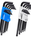 26 Piece Metric And SAE Allen Wrench Set With Ball End Long Arm Hex Keys From One Point Two Seven Millimeter To Ten Millimeter And From Three Sixty Fourths Of An Inch To Three Eighths Of An Inch With Handy Holder For Auto Maintenance And DIY Projects