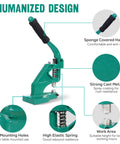 Grommet Tool Kit Hand Punch Press With 3 Die Sizes 1/2 Inch, 3/8 Inch, 1/4 Inch And 900 Eyelets And Washers For Fabric Tarps Banners Leather Canvas Do It All Machine with sponge handle and metal body