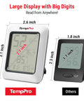 Digital Hygrometer Indoor Thermometer With Humidity Monitor And Wellness Indicator For Dry Comfort And Wet Conditions, No Fluff High Accuracy And Fast Refresh Rate, Easy Home Climate Tracker; white and black 2.6-inch displays