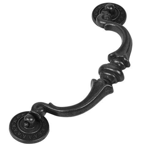 6 Pack Vintage Antique Black Drawer Pulls Handles With 5.5 Inch Hole Center And 6.7 Inch Total Length Made From Zinc Alloy Durable