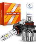 9005 HB3 Off Road Fog Light Bulbs 46000LM Ultra Bright 6500K Cool White With Fan, Mini Size, Pack Of 2, front view