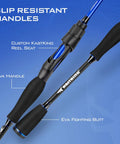Close-up of Centron Spinning Combo 6ft Medium Action Two Piece Rod with EVA handle and fighting butt, slip-resistant