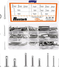 All In One 122 Piece Cotter Pin Kit In 15 Sizes Including M1.5 M2 M3 M4 M6 M8 Made From 304 Stainless Steel With Cotter Pins R Shaped Pins And Clevis Pins For Automotive Repairs And Mechanical Projects Gearhead Approved.
