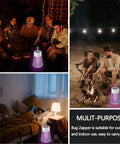 Indoor And Outdoor Electric Mosquito Killer With UV Light, USB Rechargeable Portable Fly Trap in various settings