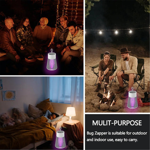 Indoor And Outdoor Electric Mosquito Killer With UV Light, USB Rechargeable Portable Fly Trap in various settings