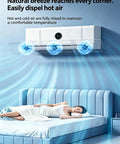 Adjustable Air Conditioner Vent Guide for Wall Mounted Units, enhancing airflow and comfort for a restful sleep.