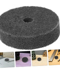 Heavy Duty Nylon Polishing Wheels 6 Pack Fit Most Bench Grinders For Metal Car And Furniture Buffing Plus 10mm Hole Grinding Discs on white background.