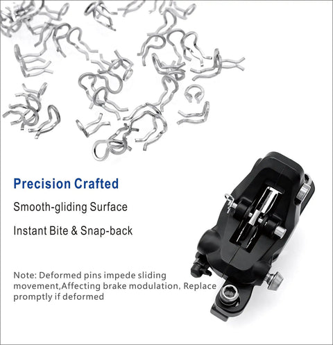 Precision crafted Ten Pcs M4 Titanium Disc Brake Pad Retaining Clips for MTB and XC Bikes with anti-loosen system