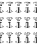 Kickass Heavy Duty Phillips Head Chicago Screws M5 X 6Mm Binding Post Fasteners in nickel, pack of 30, ideal for clamping layers.