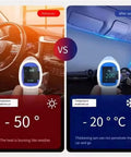Before and after use of Six Layer Waterproof Car Cover For All Weather Outdoor Shield with temperature comparison