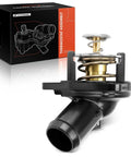 Heavy Duty Engine Coolant Thermostat Housing Assembly With Fresh O Ring Direct Bolt Swap Fits Acura Rlx And Honda Accord V6 35 Liter, showing thermostat interior.