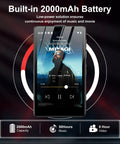Kid Friendly All In One Bluetooth WiFi MP3 Player With 80GB Storage 4 Inch Touch Screen featuring music app display and battery info.
