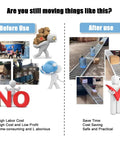 Foldable Stainless Steel Conveyor Belt System For Light Duty Use Unpowered Roller Conveyor For Trucks Factories Warehouses And Docks 23.6 Inch Wide By 19.6 Feet Long Portable Workhorse Built To Move Easy. Before and after use comparison of a roller conveyor loading boxes and water jugs