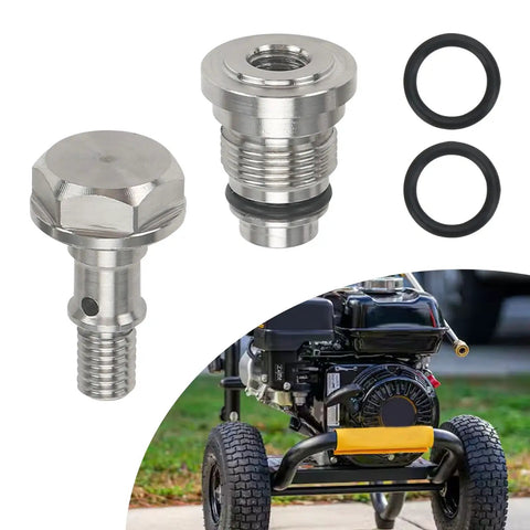 Must Upgrade Handle Knobs And Stainless Steel Banjo Bolt Kit For Dewalt DXPW3224, 3324 Pressure Wasers With Idle Down Valve Replacement To Boost Efficiency And Lock In That Fresh Cold Water Flow Right Now, stainless steel banjo bolt and O-rings