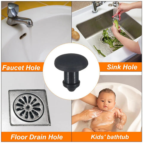 Top Shelf Silicone Hole Plugs Snap In Locking Round Seals 3mm Rubber Panel Gaskets in various applications like sinks and drains.