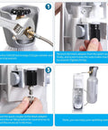 Steps to use CO2 Tank Direct Adapter With 60 Inch Stainless Steel Hose CGA320 To TR21-4 For Carbonated Water Soda Makers