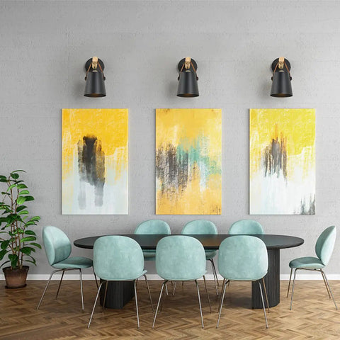 Dining room with set of two modern wall sconces with E26 base indoor bedroom wall lamps for bedside and hallway