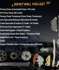 Engine Timing Chain Kit With Camshaft Adjuster For Honda Acura 2 4L 2008 2015 ILX Accord Civic Crosstour CRV VVT Gear Replacement Parts layout