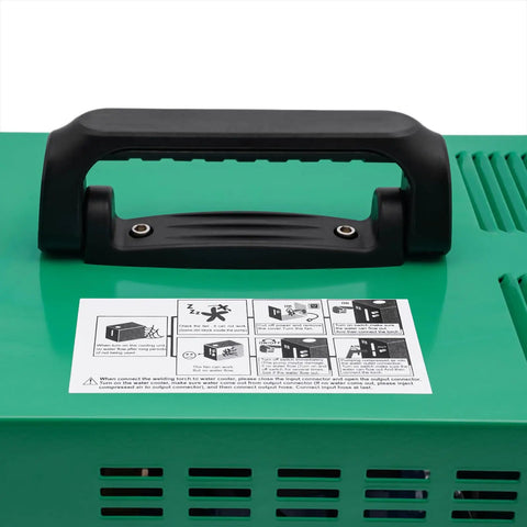 Heavy Duty Tig Welder Water Cooler System Wrc-300a 8 Gallon Tank handle and instruction panel for proper use.