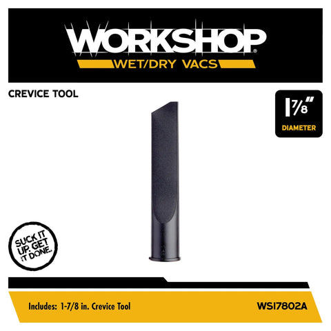 Slim Crevice Tool Attachment for Wet Dry Vacuums Reaches Tight Gaps Under Appliances and Between Car Seats 1-7/8 inch