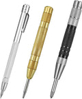 Solid Precision With This Hella Tough Tungsten Carbide Scriber And Automatic Spring Loaded Center Punch Set Featuring Built In Magnet Clips For Etching Glass Ceramics Metal, three marking pens.