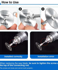 Cutting wheel kit for Dremel tools; 45 pieces with diamond discs, fiberglass cutoff wheels, and 6 mandrels