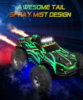 All Terrain Remote Control Car For Kids 1 To 16 Scale High Speed 25 Km Per Hour RC Truck with colorful LED, red spray
