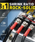 340 Piece All In One Solder Seal Wire Connector Kit With 3 To 1 Heat Shrink Tubing shown installed on wiring