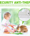 Keyed Sliding Door Lock For Glass Doors With Childproof Design, Dual Security Defense, close-up installed on door, white