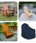 Adirondack Chair Cover Waterproof UV Weatherproof All Season Outdoor Furniture Cover with Air Vent and Drawstrings 34 W x 40 D x 36 H Blue Rugged Durable Tear Resistant covering chair