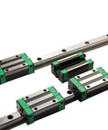 Beefed Up Linear Guide Rail Kit With Four Carriages For CNC And 3D Printer Motion Systems Includes 2 Rails From 100 To 1100mm And Carriages HGH15CA HGW15CC For Ultra Smooth Sliding High Rigidity Easy Install, stainless steel rails with four carriages