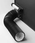 Smoke Exhaust Kit For Laser Engraver And 3D Printer Enclosure With 4500 RPM Fan And Vent Pipe installed on enclosure