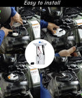 Installation of Honda Fuel Pump Assembly 16700 HR3 A21 For TRX420 TRX500 TRX520 showing step-by-step process on ATV.
