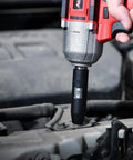 Impact wrench using Half-Inch Drive Impact Socket Set, 18-Piece, 6-Point Metric, Deep Sockets From 10mm To 24mm, Cr-V Steel in automotive task