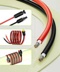 10 AWG Solar Panel Wire 2x50ft 6mm2 Solar Extension Cable Red And Black 84 Strands Tinned Copper PV Wire XLPE Insulated