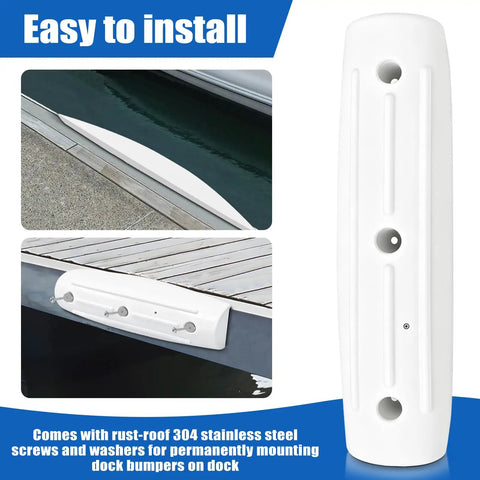17 Inch Marine Dock Bumpers for Side Edge Horizontal Dock Fender With Hardware UV Resistant Soft PVC on dock edge