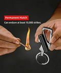 Infinity Lighter 3 in 1 Multitool Keychain Fire Starter Bottle Opener Waterproof Metal Flint in use
