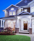 Stylish home exterior illuminated by Super Bright Daylight 5000K A21 LED Bulbs 2500 Lumens E26 Base Non Dimmable 23W